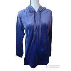 Chico's Zenergy Velour Cozy Pullover Hoodie Size 1 (US Size 8/10)